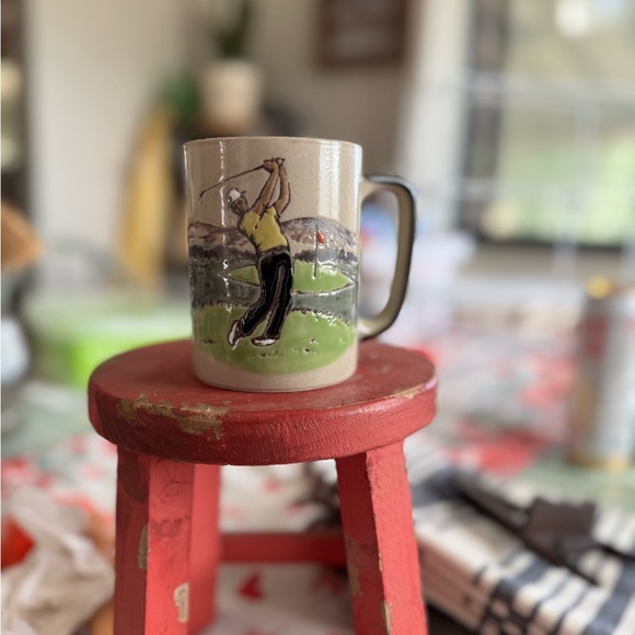 Vintage Otagiri Golfer Coffee Mug Cup Golfing Golf Japan - Picture 3 of 7